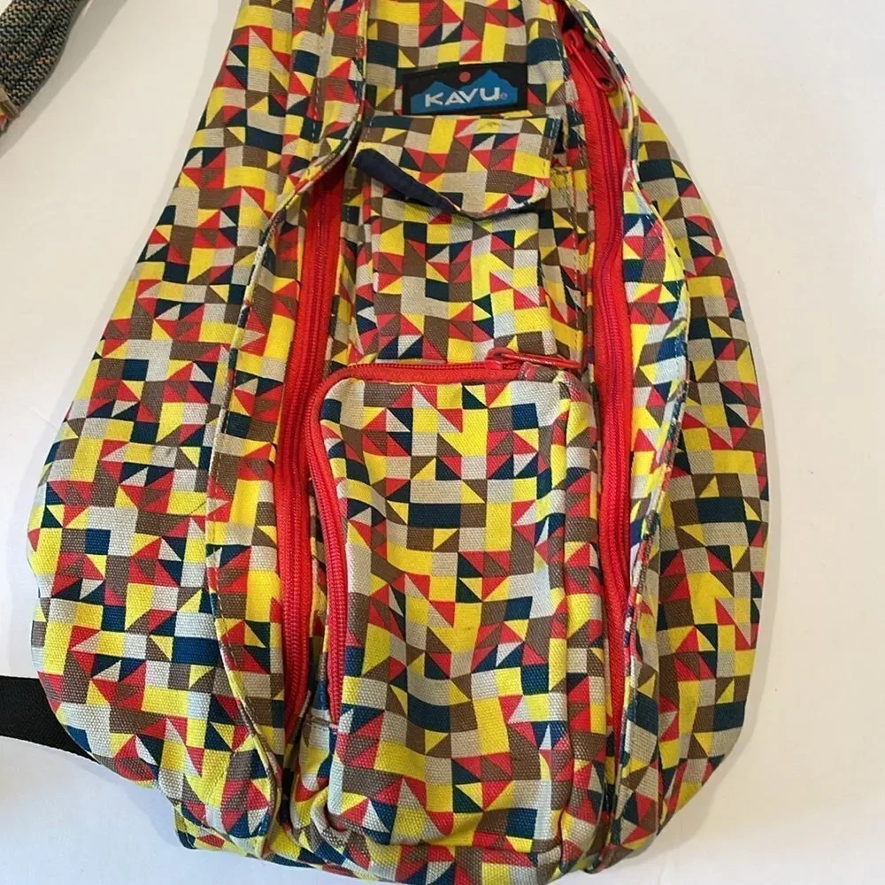 Kavu Red and Yellow Backpack Vibrant Design